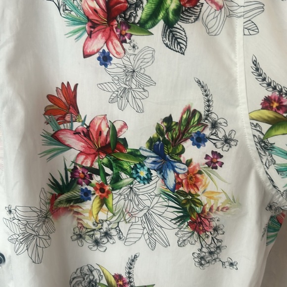 HAUPT Germany Men’s Cotton Floral Button Up Long Sleeve Shirt Size XL 17 1/2 - Picture 9 of 16